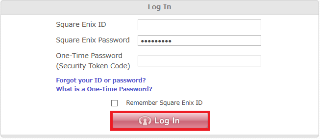 How to recover one time password square enix